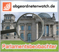 Lupe und Bundestag Bild für Parlamentsbeobachter